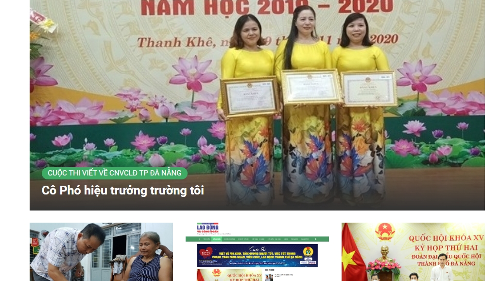 Hộp thư Cuộc thi viết về phong trào CNVCLĐ TP Đà Nẵng