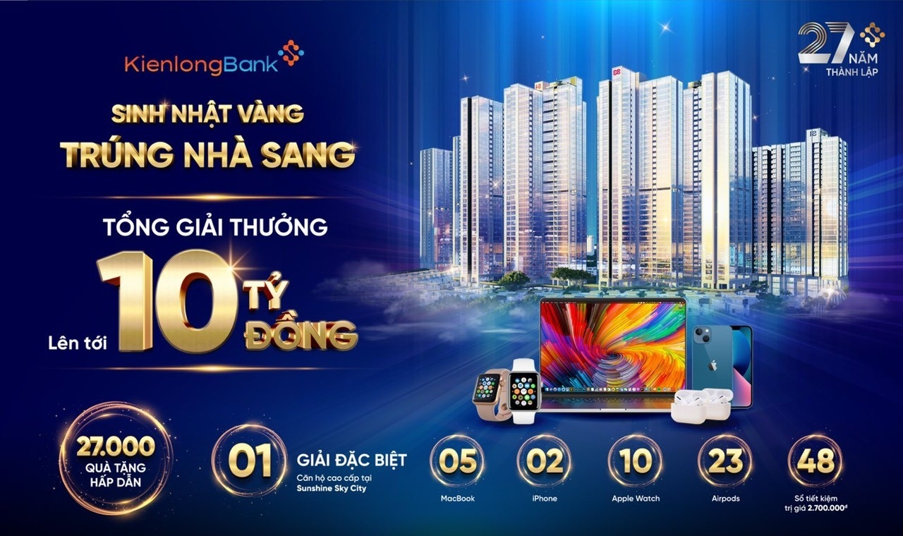 Căn hộ cao cấp Sunshine Sky City trở thành tâm điểm chú ý trong chương trình “Sinh nhật Vàng - Trúng nhà Sang” của KienlongBank.