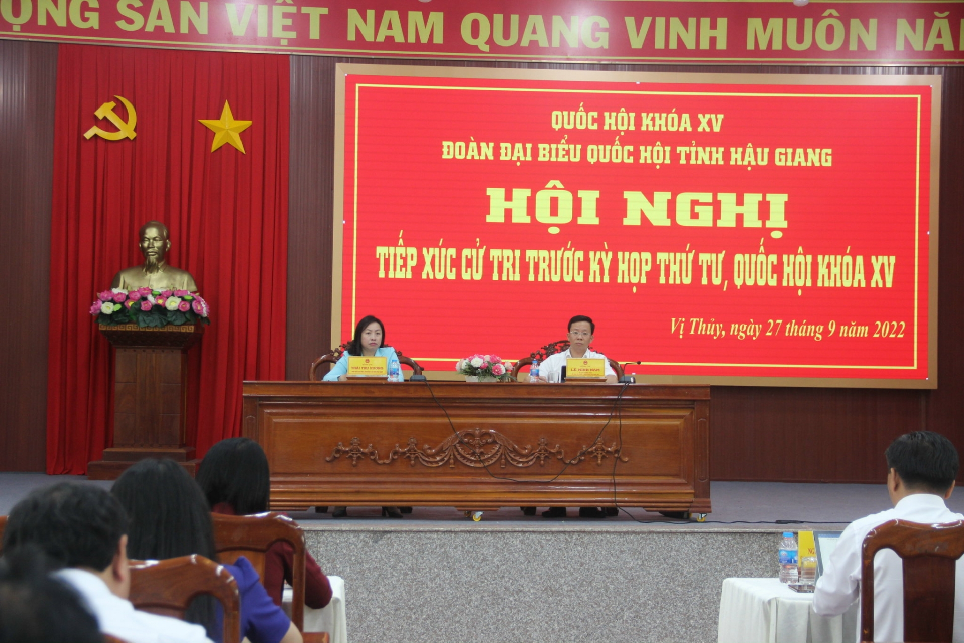 Đoàn đại biểu Quốc hội tỉnh tiếp xúc cử tri huyện Vị Thủy