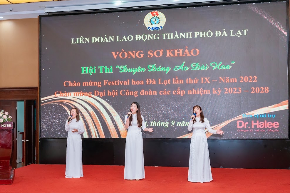 Lâm Đồng: 87 nữ đoàn viên tham gia Hội thi “Duyên dáng áo dài hoa” TP.Đà Lạt
