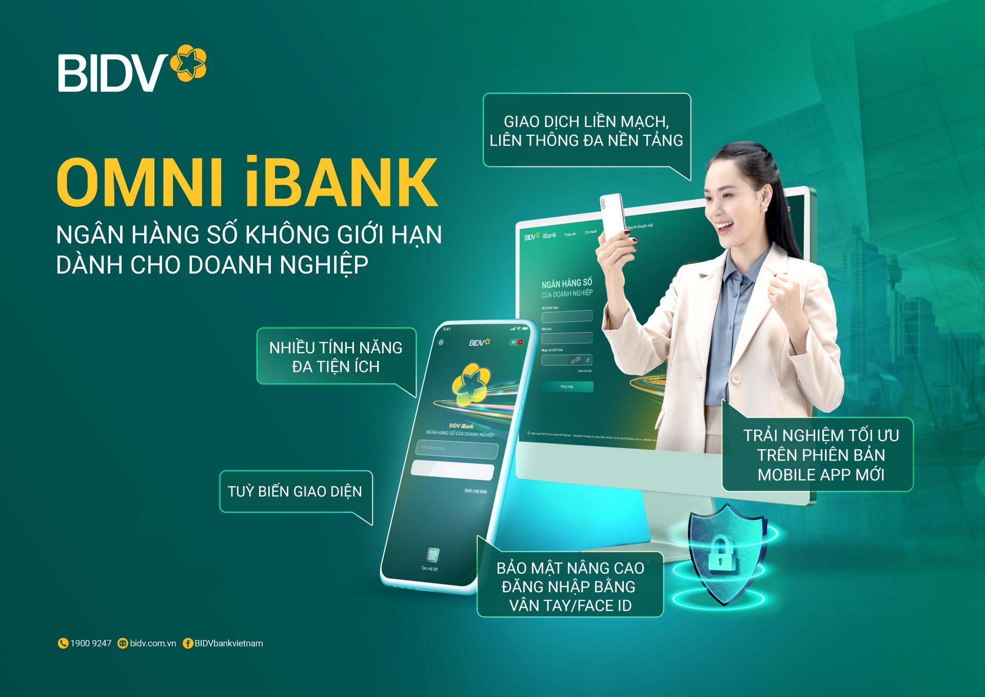 Omni BIDV iBank hoàn toàn mới cho khách hàng doanh nghiệp