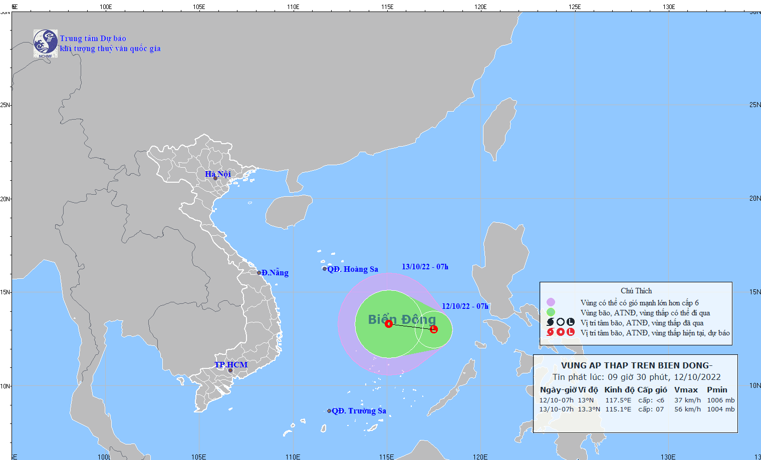 Biển Đông sắp đón áp thấp nhiệt đới, Trung Bộ mưa lớn