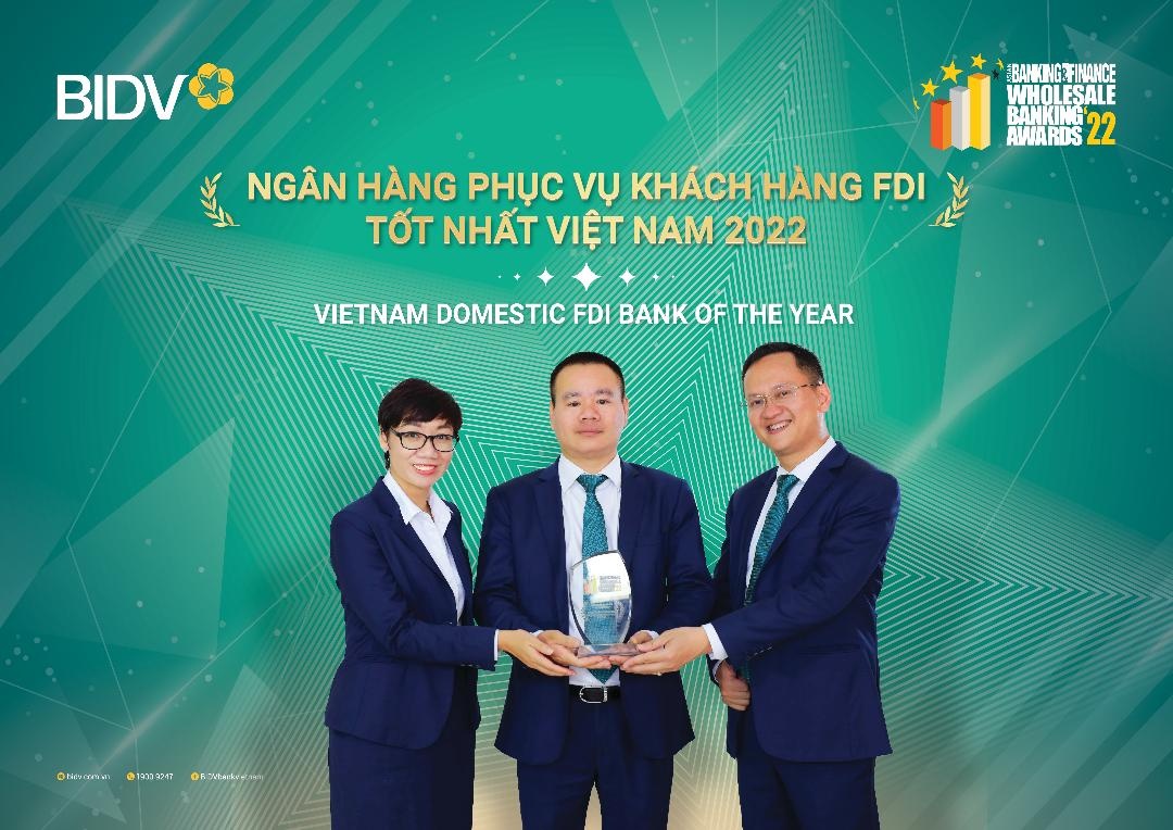 BIDV -  Ngân hàng phục vụ khách hàng FDI tốt nhất Việt Nam năm 2022