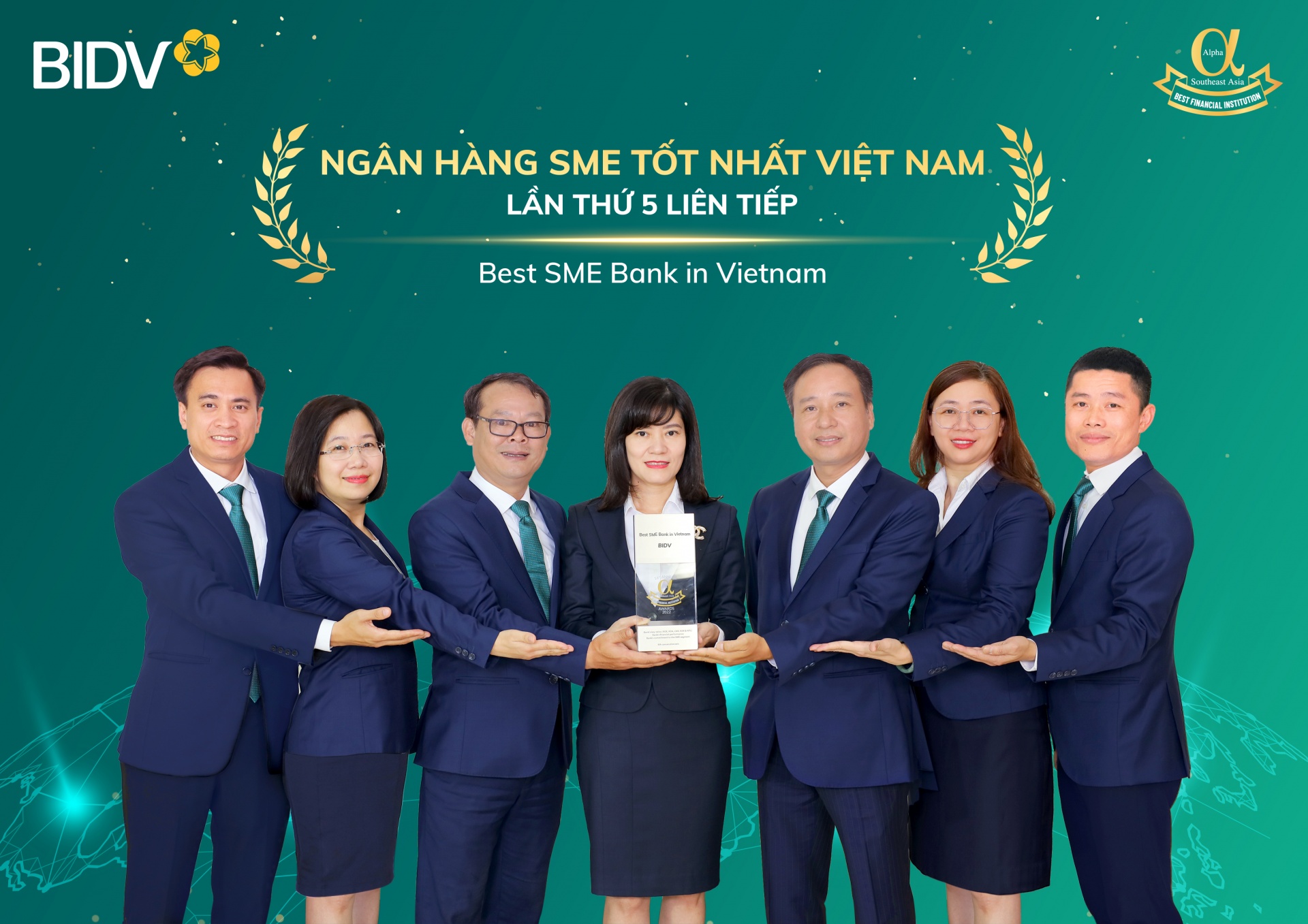 BIDV được vinh danh Ngân hàng SME tốt nhất Việt Nam lần thứ 5 liên tiếp