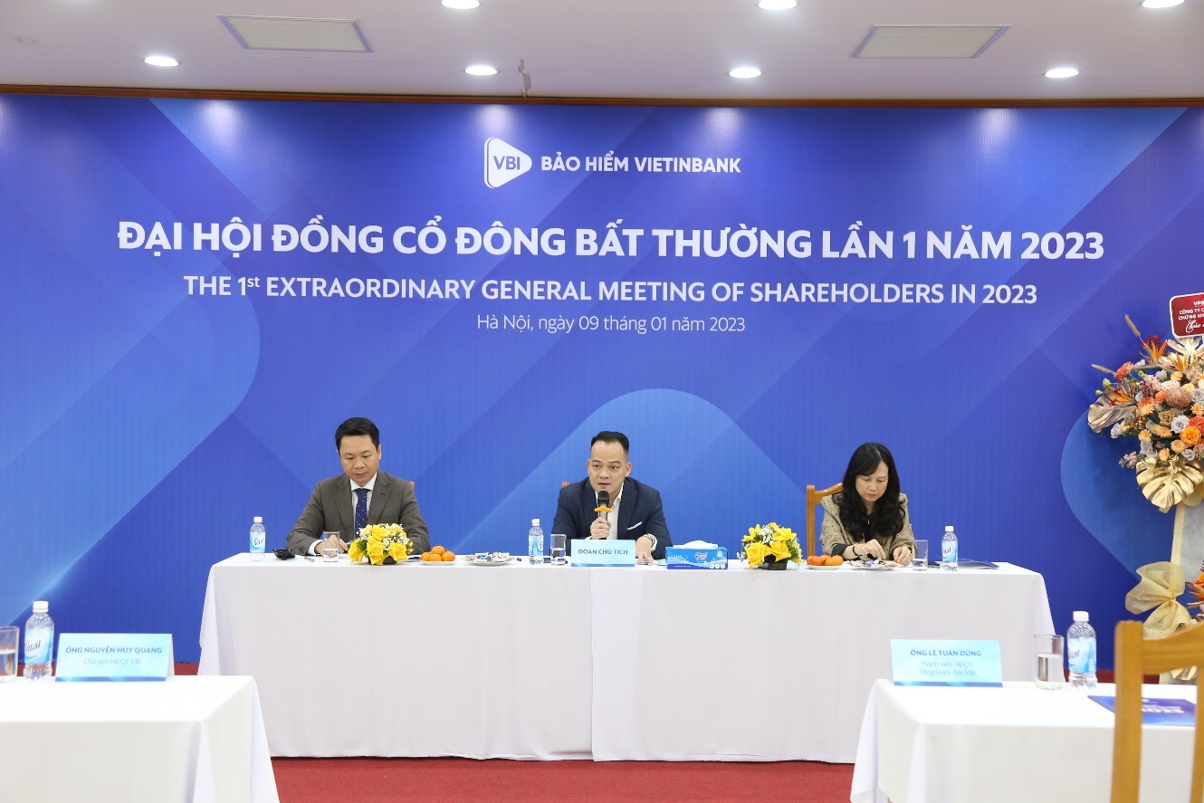 Bảo hiểm VietinBank - VBI tổ chức Đại hội đồng cổ đông bất thường lần 1 năm 2023