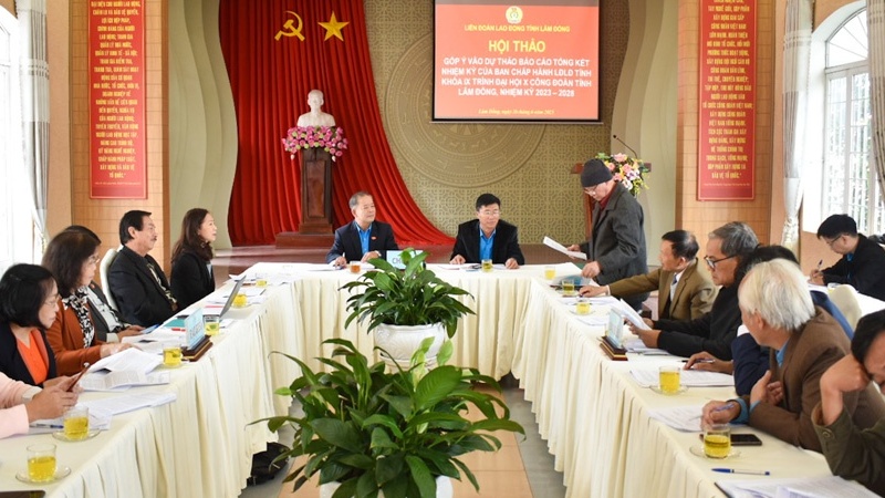 Nhiều ý kiến tâm huyết góp ý Dự thảo Báo cáo Đại hội Công đoàn tỉnh Lâm Đồng