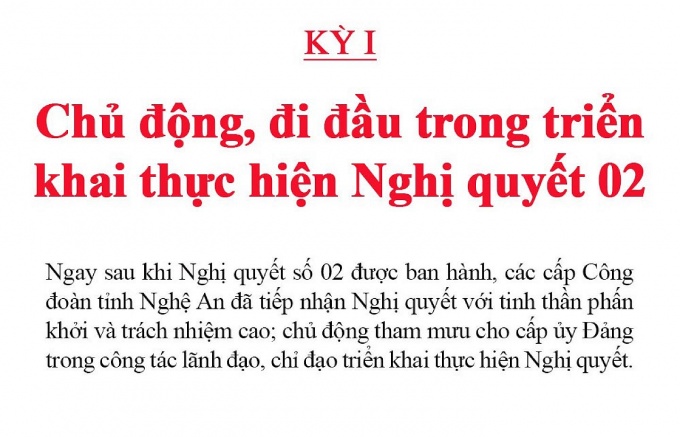 Kỳ 1: Chủ động, đi đầu trong triển khai thực hiện Nghị quyết 02