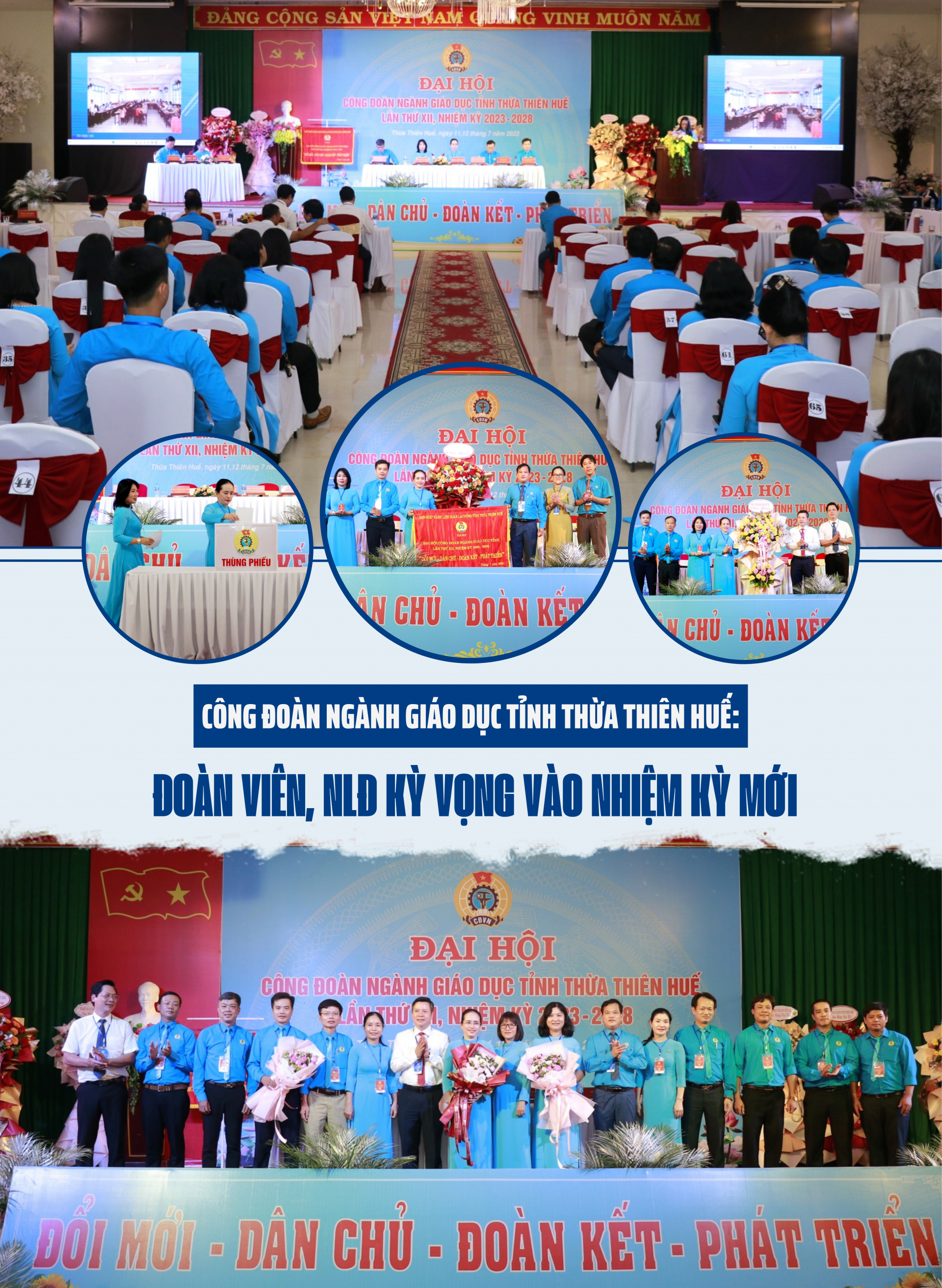 Công đoàn ngành Giáo dục tỉnh Thừa Thiên Huế: Đoàn viên, NLĐ kỳ vọng vào nhiệm kỳ mới