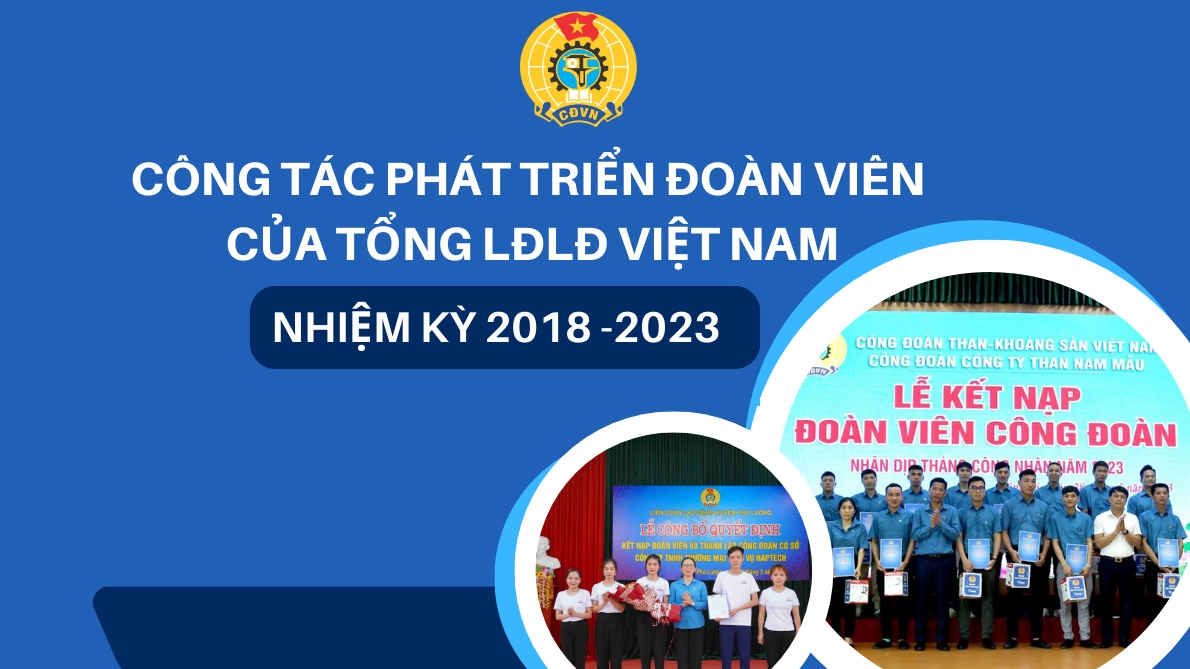 Công tác phát triển đoàn viên của Tổng LĐLĐ Việt Nam nhiệm kỳ 2018-2023