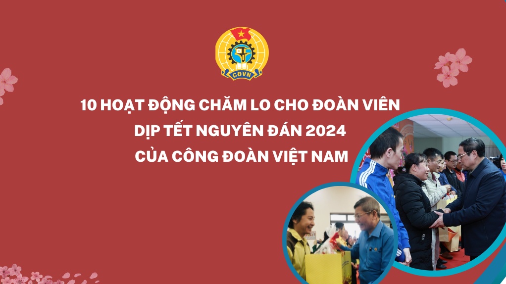 10 hoạt động chăm lo Tết Nguyên đán 2024 của Công đoàn Việt Nam
