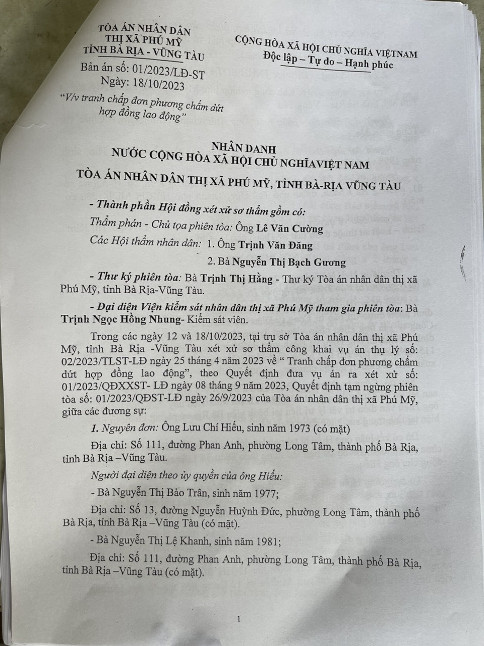 Vụ người lao động thắng kiện hơn 725 triệu: Phán quyết của tòa sơ thẩm là phù hợp