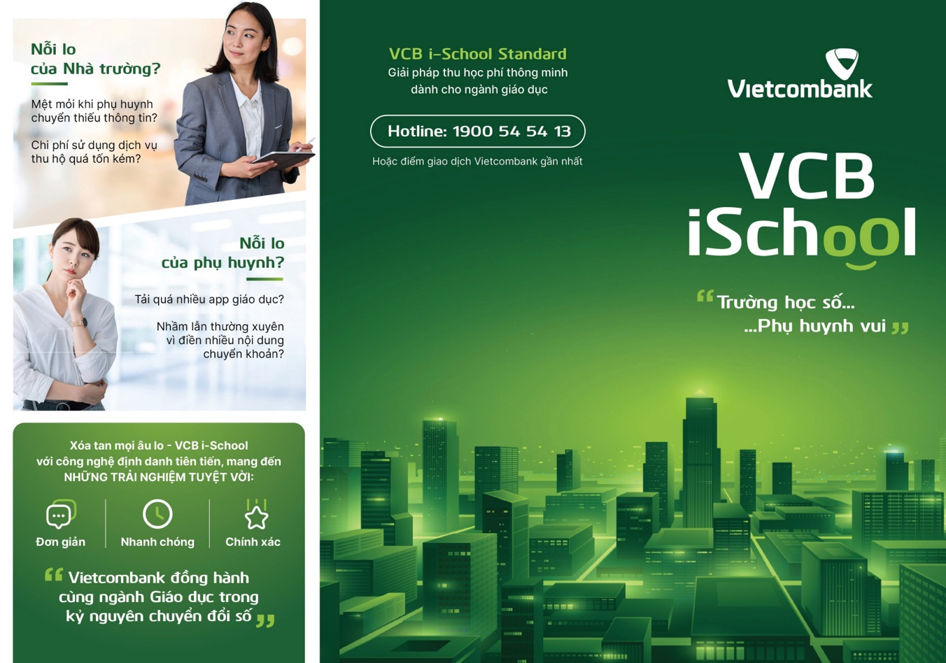 VCB – iSchool - gói giải pháp thu học phí thông minh dành cho Trường học và Phụ huynh