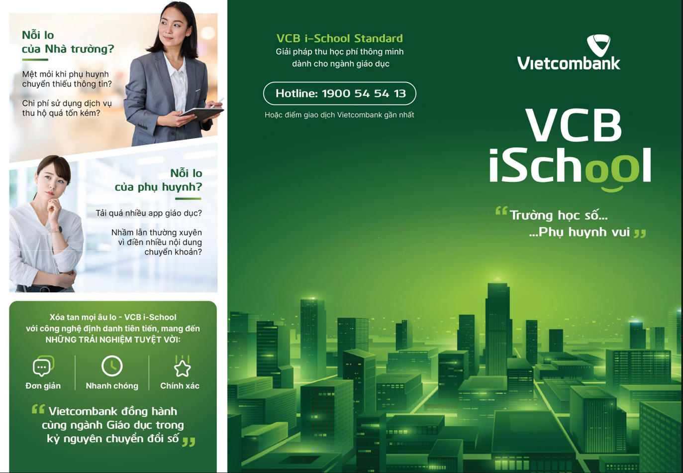 VCB – iSchool - gói giải pháp thu học phí thông minh dành cho Trường học và Phụ huynh