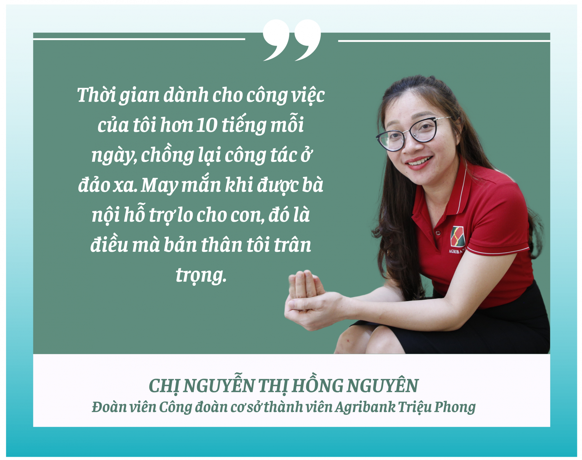 Chị Nguyễn Thị Hồng Nguyên - giỏi việc ngân hàng, đảm việc an sinh