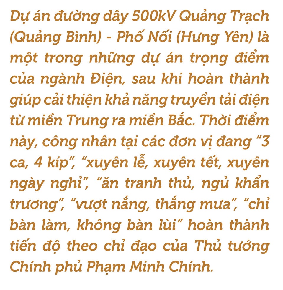 Những người “vượt nắng, thắng mưa” hoàn thành dự án đường dây 500 kV mạch 3