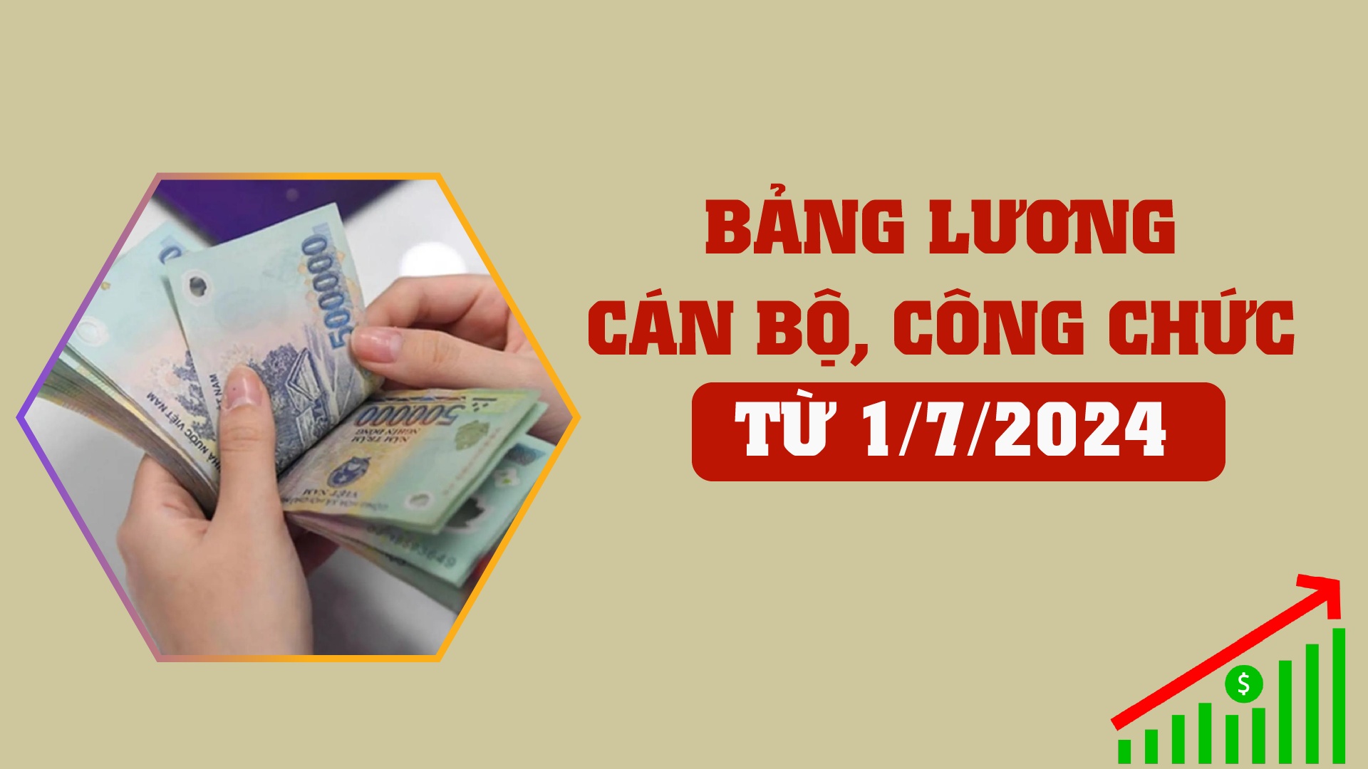 Bảng lương cán bộ, công chức từ ngày 1/7/2024