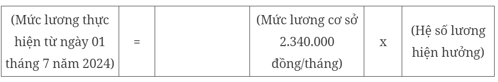 Hướng dẫn cách tính lương và phụ cấp của cán bộ, công chức, viên chức từ 1/7