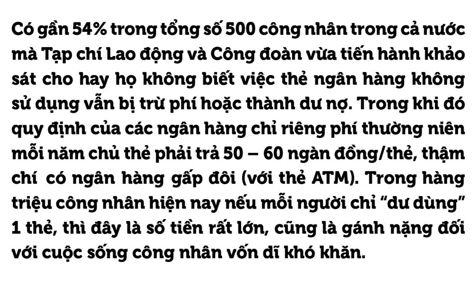 Bài 2: Không dùng thẻ vẫn tốn phí: Tiền vào túi ai?