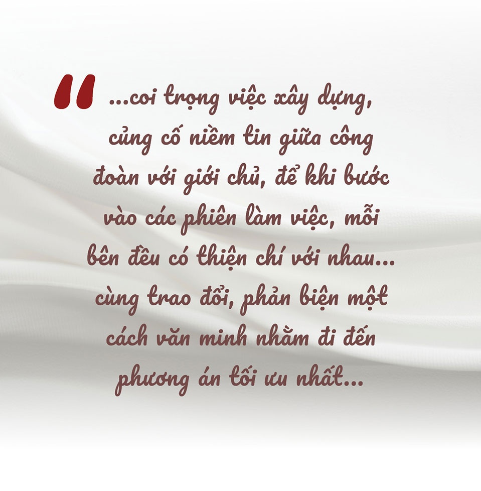 Đồng chí Phạm Thị Thanh Tâm: “Cần xây dựng, củng cố niềm tin giữa công đoàn với giới chủ”