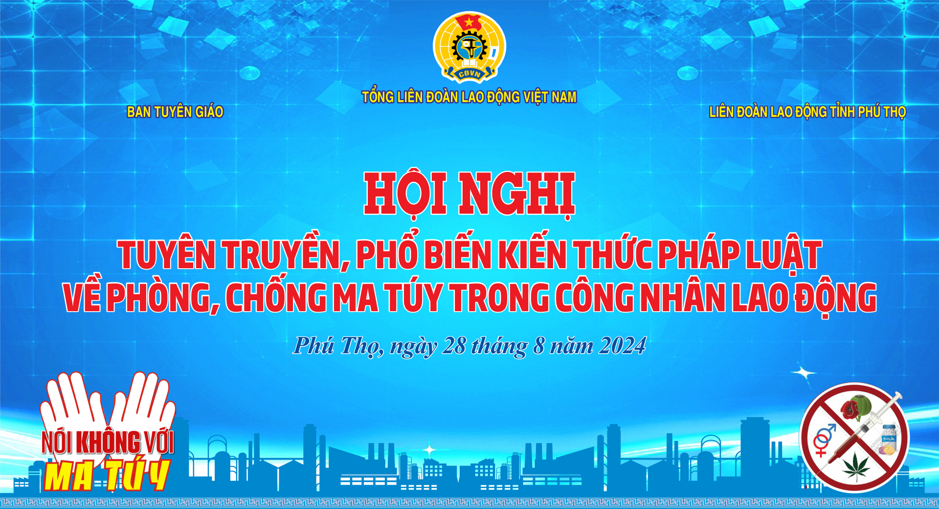 Trực tiếp: Phổ biến kiến thức, pháp luật về phòng chống ma túy trong công nhân tại Phú Thọ