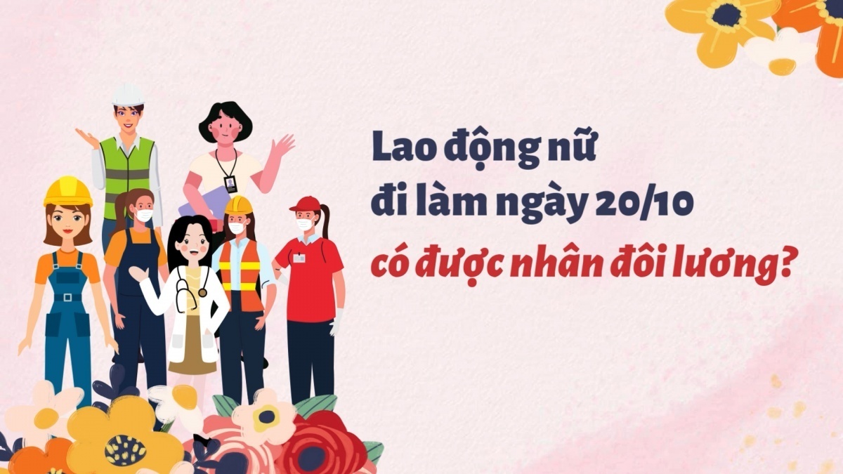 Lao động nữ đi làm ngày 20/10 có được nhân đôi lương?