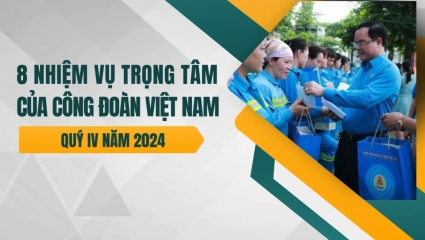 8 nhiệm vụ trọng tâm của Công đoàn Việt Nam trong quý IV năm 2024