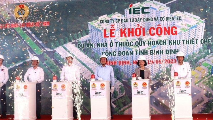 Đã bán 200 căn nhà ở thuộc Khu thiết chế công đoàn tỉnh Bình Định do Công ty IEC đầu tư