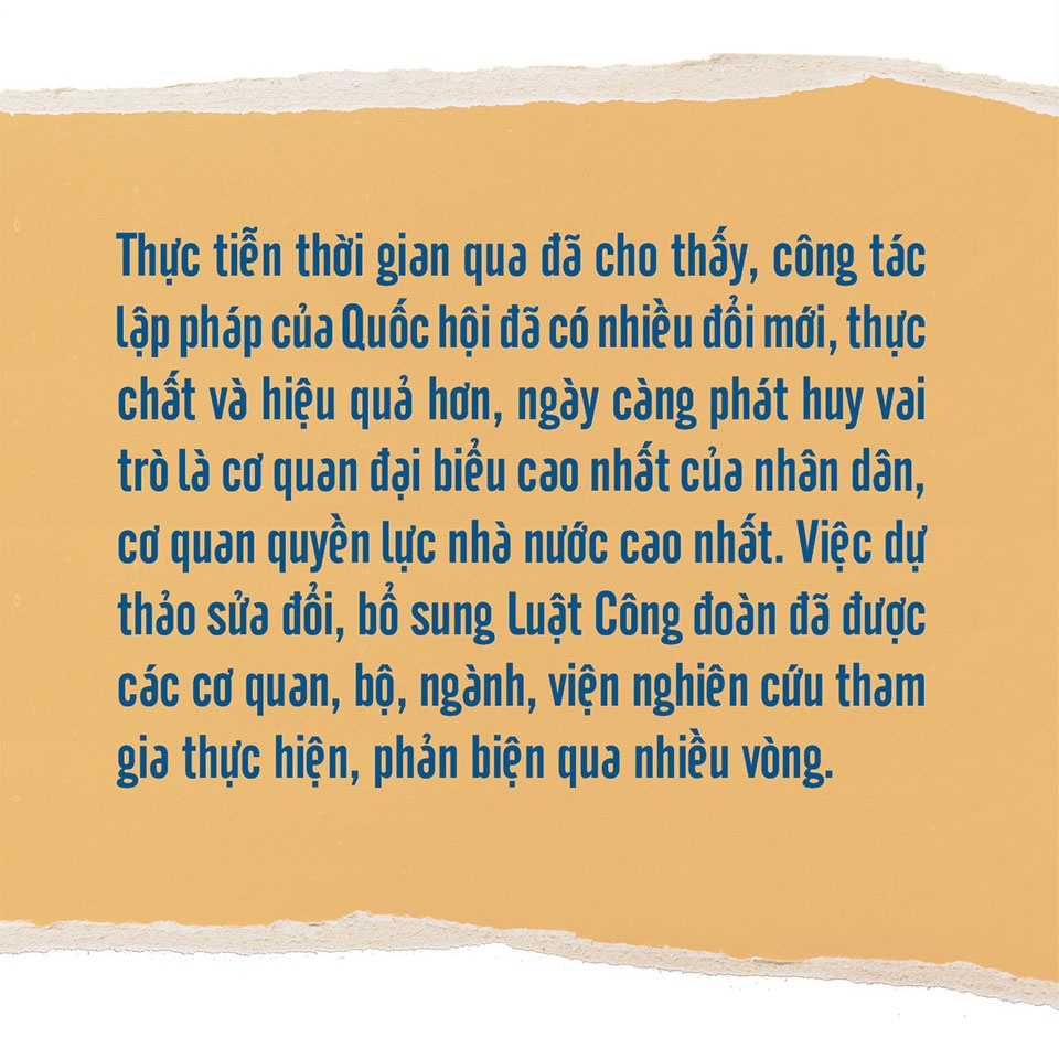 Xây dựng Luật Công đoàn (sửa đổi) - Trách nhiệm với đất nước và người lao động