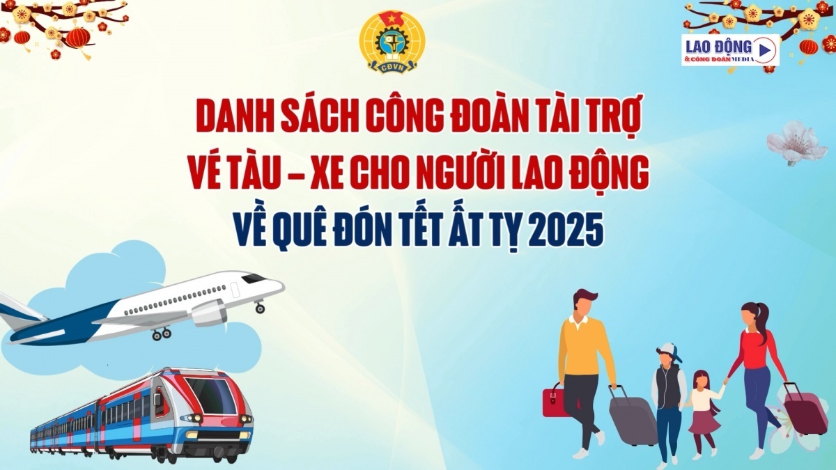 Các chương trình hỗ trợ tàu – xe miễn phí của Công đoàn cho người lao động về quê đón Tết