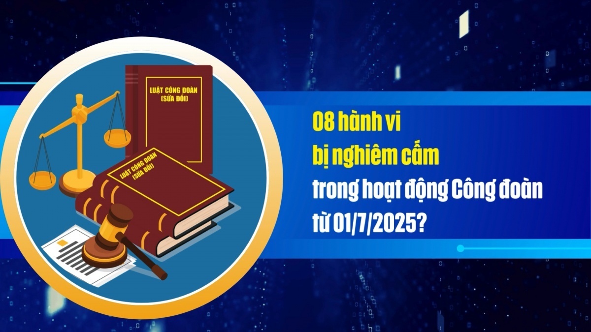 08 hành vi bị nghiêm cấm trong hoạt động Công đoàn từ 01/7/2025