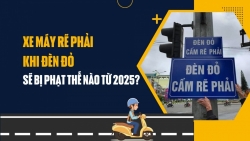 Xe máy rẽ phải khi đèn đỏ sẽ bị phạt thế nào từ 2025?