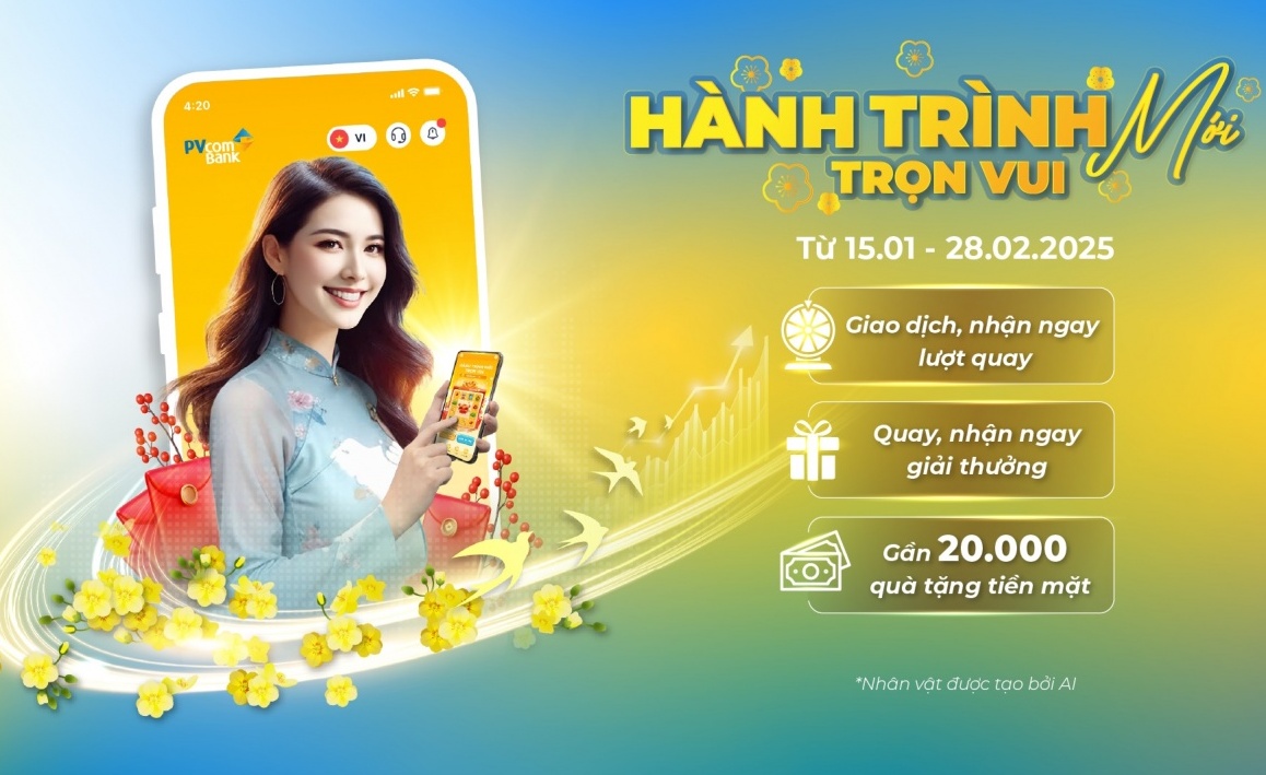 Tận hưởng ngàn ưu đãi cùng PVcomBank trong dịp Tết Nguyên đán 2025