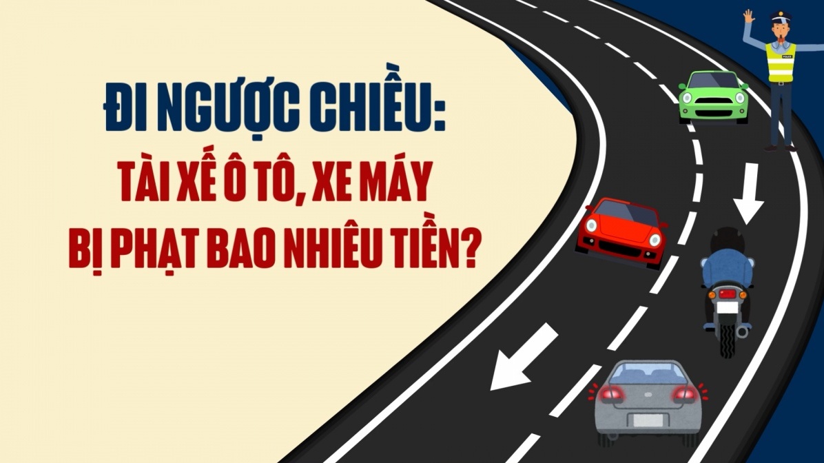 Đi ngược chiều: Tài xế ô tô, xe máy bị phạt bao nhiêu tiền?