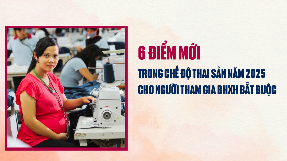 6 điểm mới trong chế độ thai sản năm 2025 cho người tham gia BHXH bắt buộc