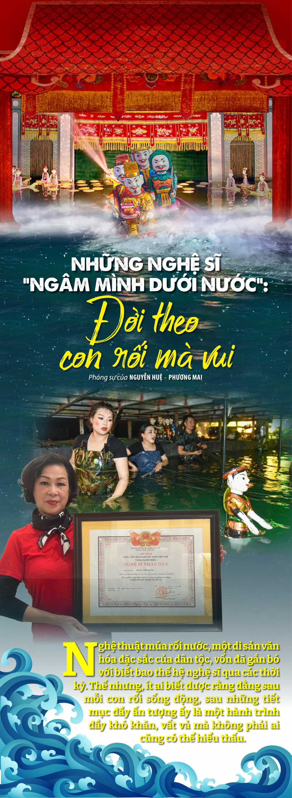 Những nghệ sĩ “ngâm mình dưới nước”: Đời theo con rối mà vui