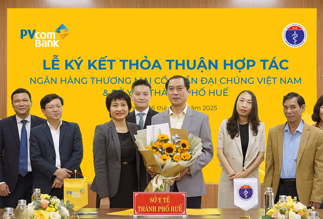 PVcomBank và Sở Y tế Thành phố Huế ký kết thành công biên bản ghi nhớ, đặt mục tiêu triển khai các giải pháp thanh toán không dùng tiền mặt trong lĩnh vực y tế