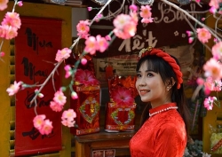 Những cô gái duyên dáng trong tà áo dài Việt Nam