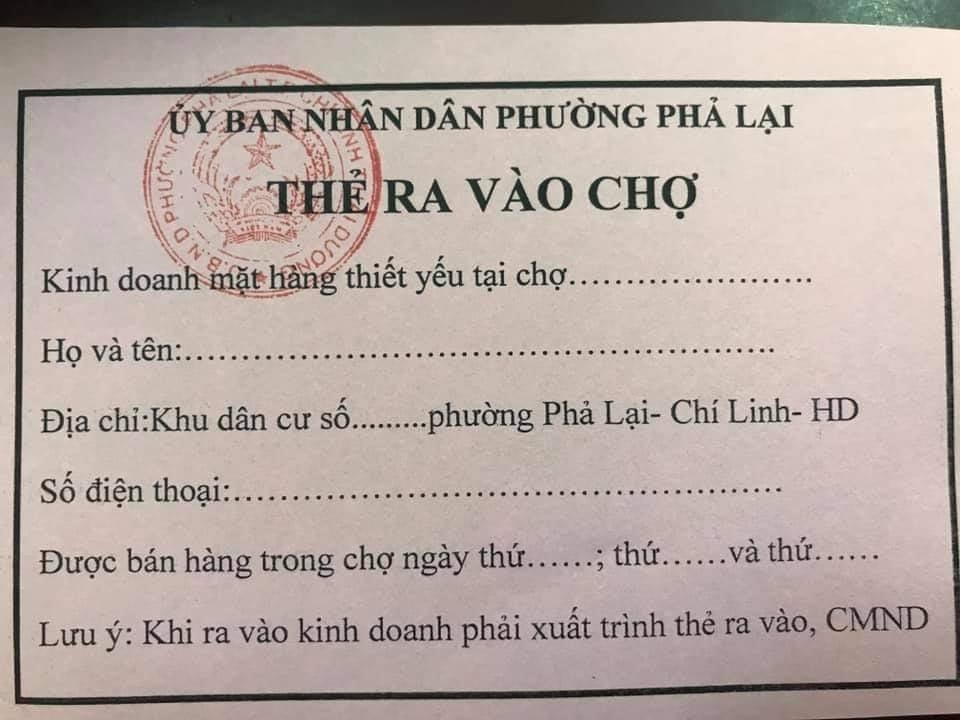 Tâm dịch Hải Dương: Người dân đi chợ bằng tem phiếu