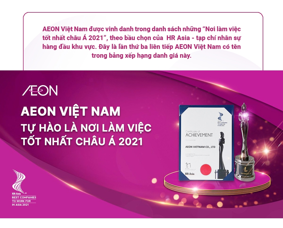 AEON Việt Nam tự hào là nơi làm việc tốt nhất châu Á