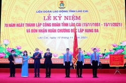Huân chương Độc lập hạng Ba - Dấu ấn 70 năm thành lập Công đoàn tỉnh Lào Cai