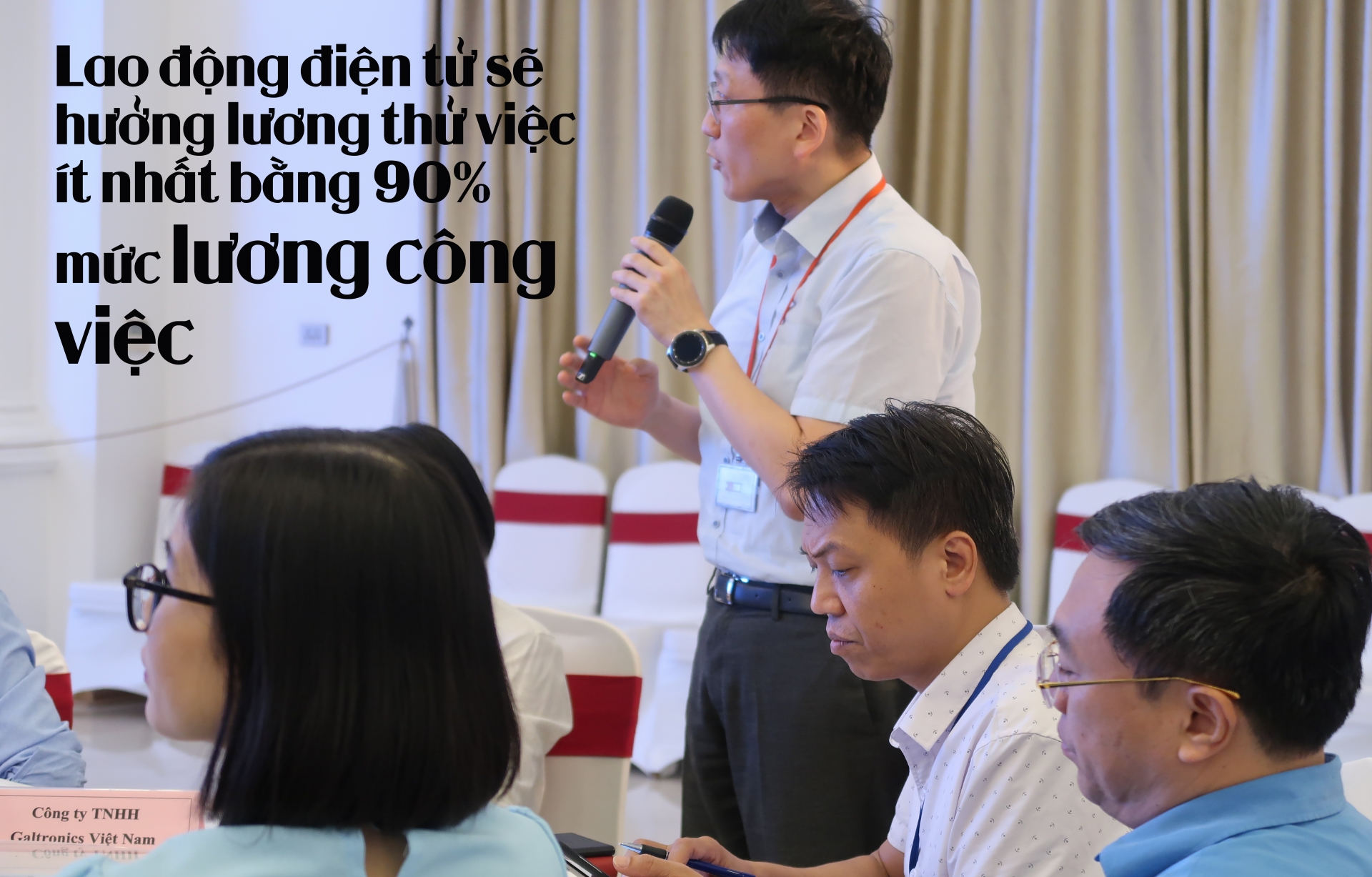 Lao động điện tử sẽ hưởng lương thử việc ít nhất bằng 90% mức lương công việc