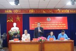 Thường vụ Liên đoàn Lao động tỉnh Lào Cai đối thoại với công nhân, viên chức, lao động