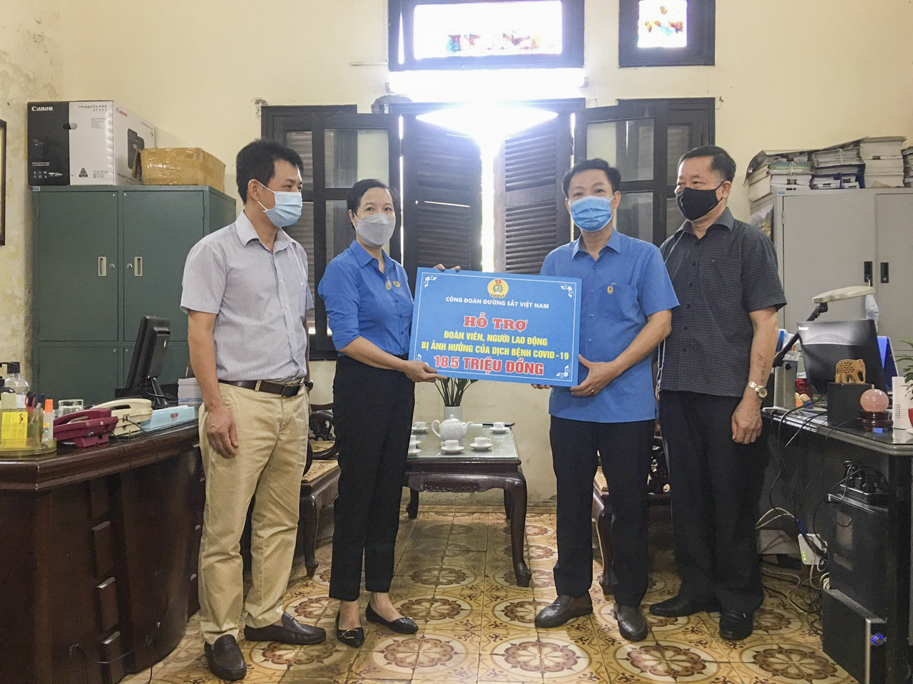 Công đoàn Đường sắt Việt Nam hỗ trợ cho người lao động gặp khó khăn do dịch bệnh