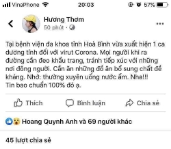hoa binh xu phat chu tai khoan facebook dua thong tin sai su that ve virus corona
