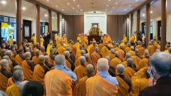 Tăng ni, Phật tử đến viếng Thiền sư Thích Nhất Hạnh trong tĩnh lặng