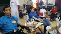 Công nhân viên chức lao động huyện Thanh Hà (Hải Dương) nô nức đi hiến máu nhân đạo