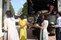 Công đoàn Giáo dục tỉnh Đắk Lắk trợ giúp nông dân tiêu thụ dưa hấu