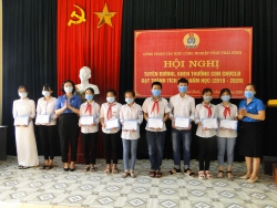 Công đoàn các KCN tỉnh Thái Bình: Khen thưởng con đoàn viên, CNLĐ vượt khó học giỏi
