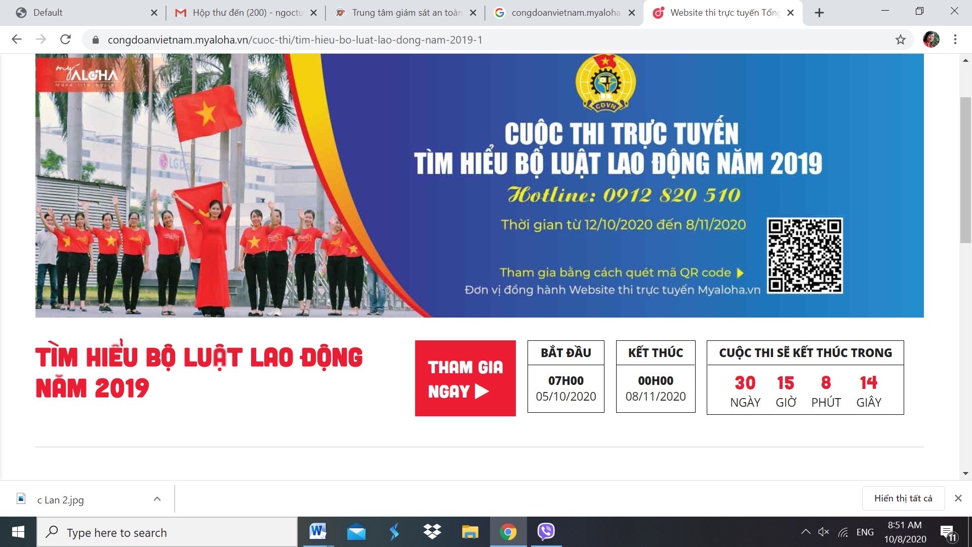 Hơn 11 nghìn người thi tìm hiểu Bộ luật Lao động năm 2019