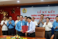 Tổng LĐLĐ Việt Nam ký kết chương trình phối hợp tuyên truyền với Đài Tiếng nói Việt Nam